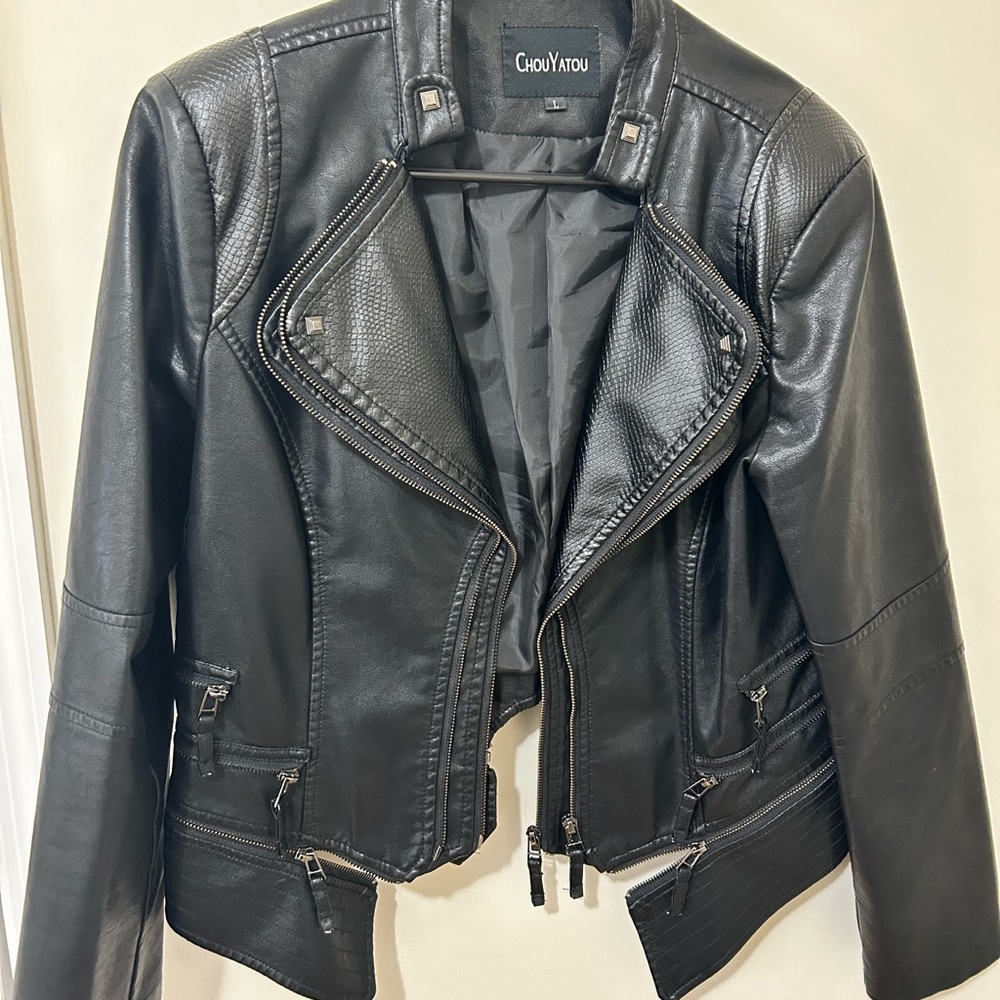Chou Yatou leather jacket